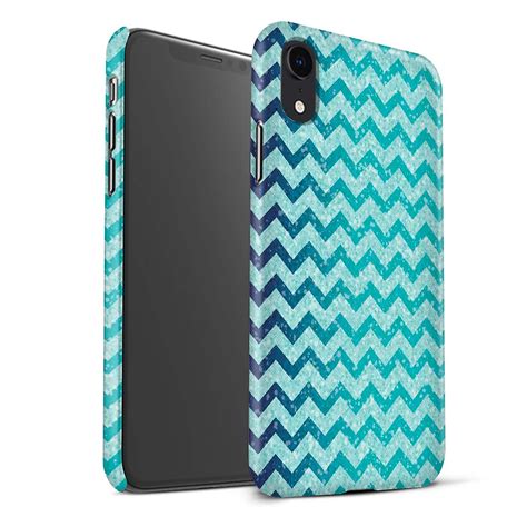 Stuff4 Matte Snap Case For Apple Iphone Xraqua Blue Chevronglitter