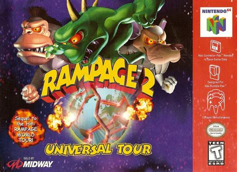 Rampage 2 Universal Tour Nintendo 64 Games N64 Games Nintendo World