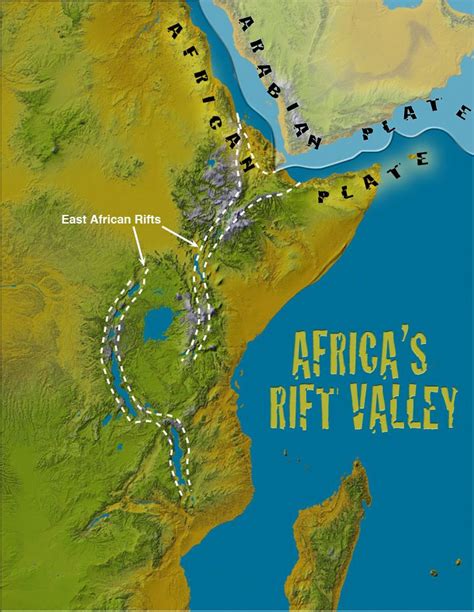 Map of the great rift valley. Watching a continental split | East african rift, Rift, Rift valley