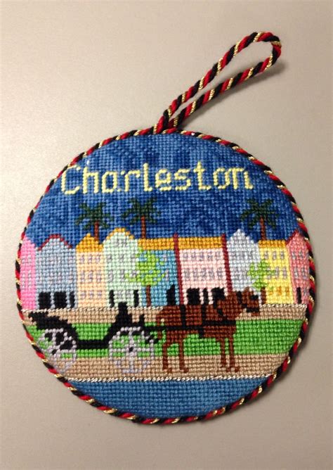 Decorate your tree this christmas with help from embroidery central. Silver Needle "Charleston" needlepoint ornament (With ...