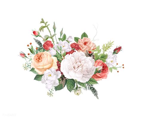 Floral design wedding invitation | Royalty free transparent png - 581080
