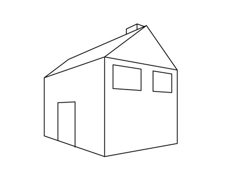 How To Draw A 2 Point Perspective Simple House ·