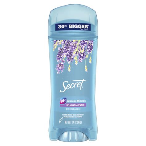 Secret Fresh Antiperspirant Deodorant Clear Gel Lavender 34 Oz