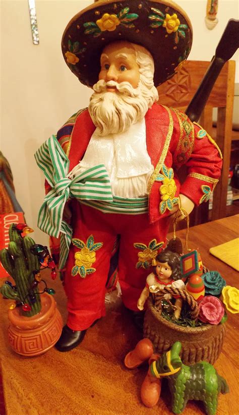 Mexican Santa Flowered Hat Mifiestafavorita Mexico Christmas