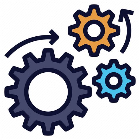 Automation Engineering Gears Machine Processing Icon Download On