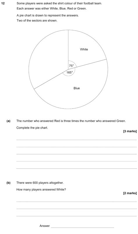 Gcse Maths Pie Charts Past Paper Questions Pi Academy Hot Sex Picture