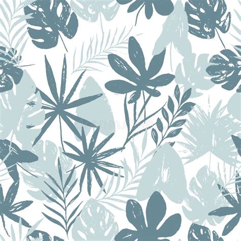 Abstract Summer Bright Floral Seamless Pattern With Trendy Hand Drawn