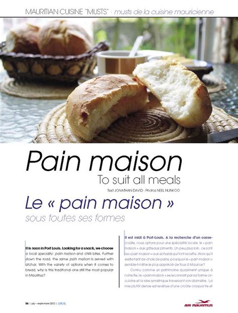 1 à 1,20 $ la miche, ce pain est une vraie aubaine. Pain Maison Mauritius - Le Pain Maison Est Il Un Pain ...