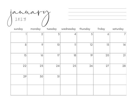 Free Printable Calendar 2023 Easy To Download Print Monthly Pages