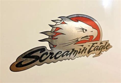 Harley Davidson Screamin Eagle Chrome Decal Screaming Sticker Tank Bike