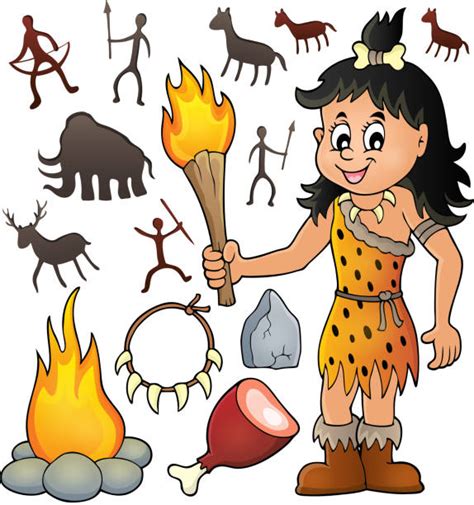 Best Cave Woman Illustrations Royalty Free Vector Graphics And Clip Art