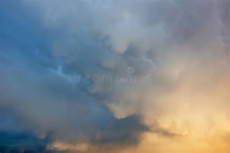 Powerful Storm Clouds In The Evening Stock Photo Image Of Summer