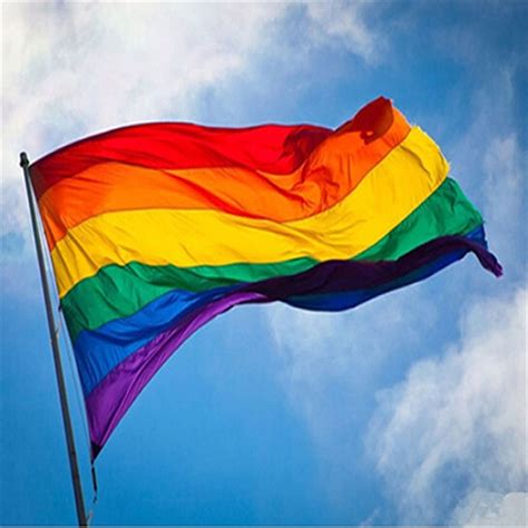 Fashion Rainbow Flag Durable Big Polyester Lesbian Gay Pride Symbol