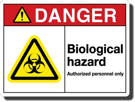 Danger Biological Hazard Aluminum Sign Pristine Products