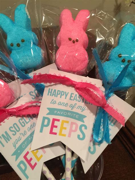 Classroom Easter Favors Peeps Pops With Quick And Easy Printable
