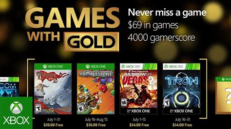 Xbox July Games With Gold Youtube