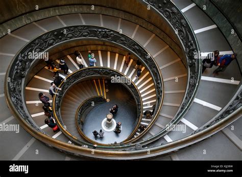 Vatican Museums Rome Spiral Staircase Italy Stock Photo Alamy