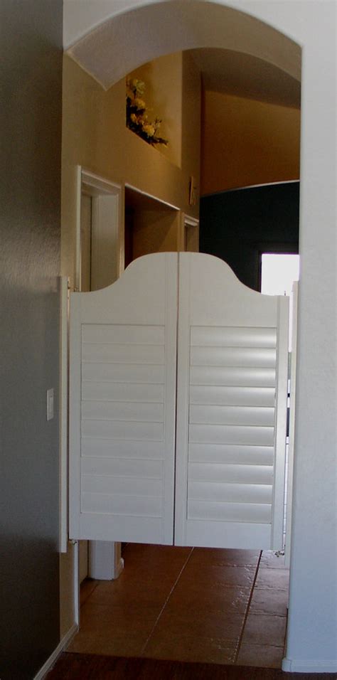 White Shutter Swinging Saloon Doors