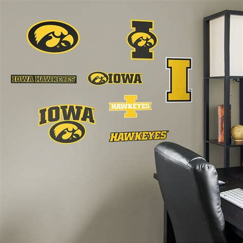 Fathead Iowa Hawkeyes Logo Assortment Large Officially Licensed