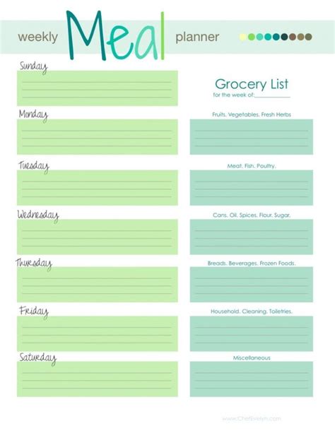 28 Free Printable Grocery List Templates Weekly