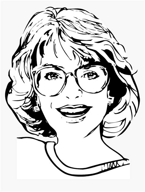Clipart Lady Black And White