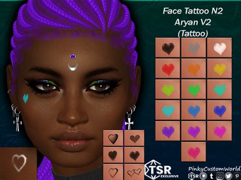 The Sims Resource Face Tattoo N2 Aryan V2 Tattoo