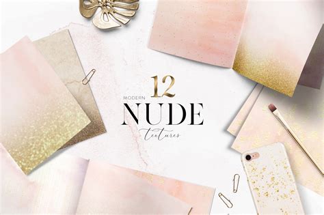 Nude Textures Nude Gold Foil Digital Graphic By Cutepix Creative