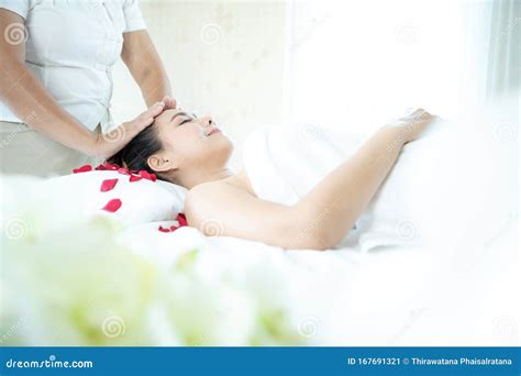 Beautiful Woman In Spa Relaxing Massage Young Beautiful Female In Spa