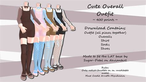 Mmd Cute Overall Outfit ~400 Points~ P2u By Arneth Myndraavn On Deviantart
