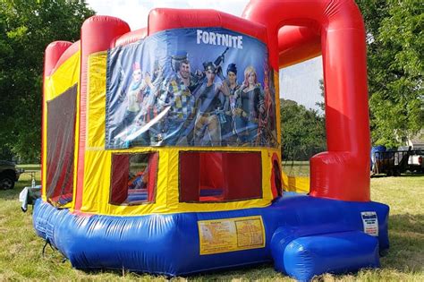 Wb108 Fortnite Multi Colored 4 In 1 Castle Inflatable Combo