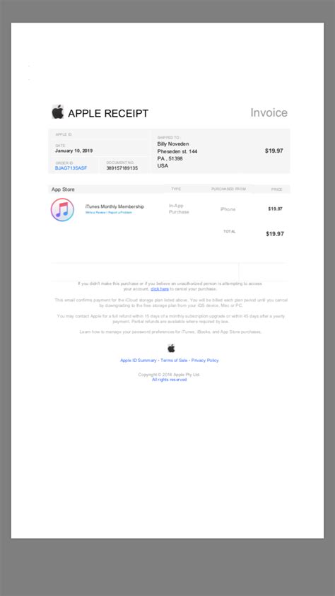Ive Received A Invoice And Its Not Mine Apple Community