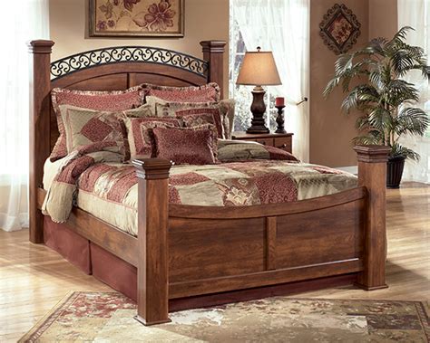 Price and other details may vary based on size and color. Timberline 4-Piece Poster Bedroom Set in Cherry (LOWEST ...