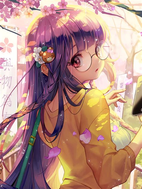 Cute Anime Girls Glasses Wallpapers Wallpaper Cave