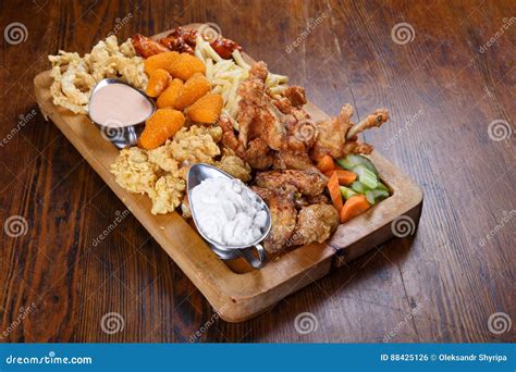 Assorted Fried Snacks Stock Photo Image Of Choice Appetizer 88425126