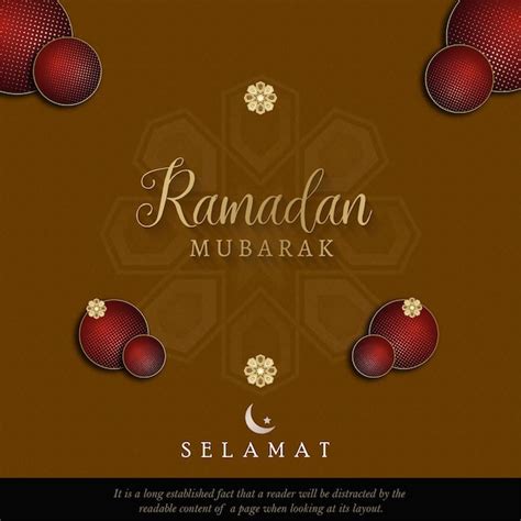 Ramadan Kareem Brown Maroon Background Islamic Social Media Banner