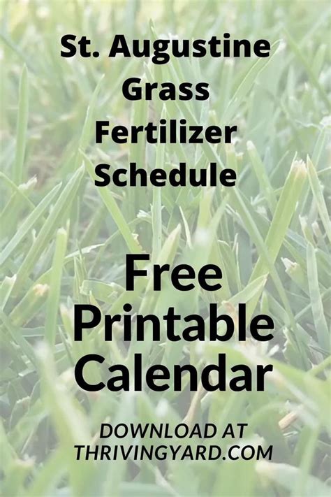 Free Printable Lawn Fertilizer Calendar