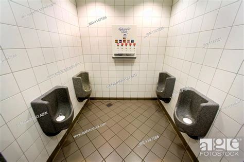 Public Mens Room With Urinals And Condom Vending Machine Frankfurt Am Main Hesse Germany