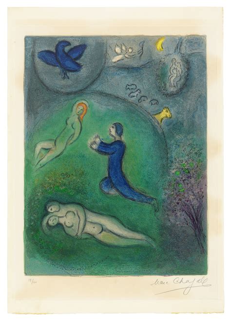 Marc Chagall 1887 1985 Daphnis Et Lycénion From Daphnis And Chloé