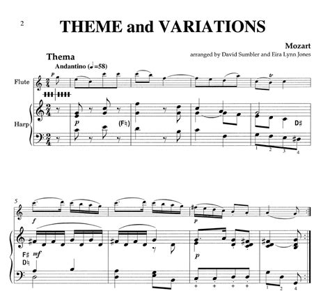 Theme And Variations Harp Column Music