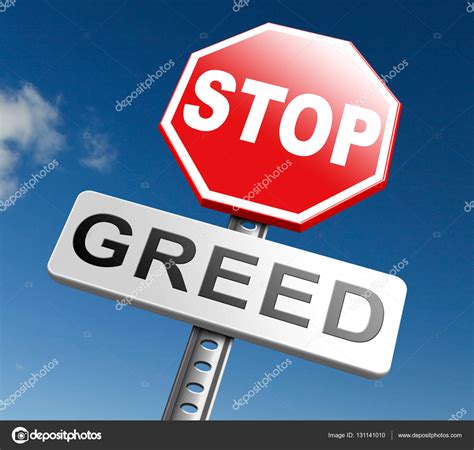 Stop Greed Sign — Stock Photo © Kikkerdirk 131141010