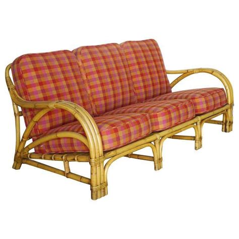 Exceptional Restored Vintage Rattan Sofa At 1stdibs
