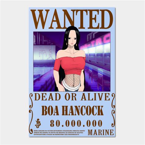 Boa Hancock One Piece Wanted By Teedream One Piece Boa One
