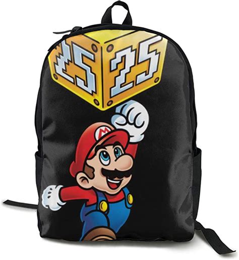 Super Mario Backpack For Men Women Water Resistant School Backpack