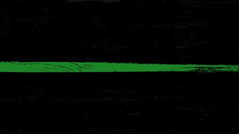Thin Green Line Flag With Grunge Paint Trace Stock Illustration