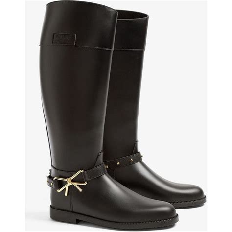 Moschino Cheap Chic Rubber Riding Boot 295 BRL Liked On Polyvore