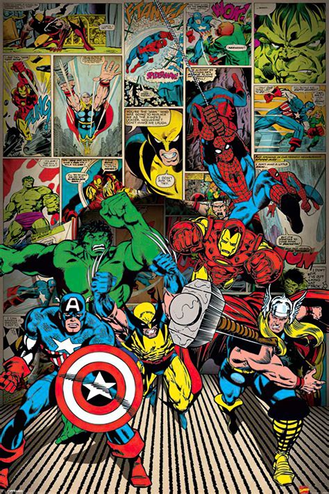 Buy Marvel Avengers Comic Book Superhero 24 X 36 Inches Online At