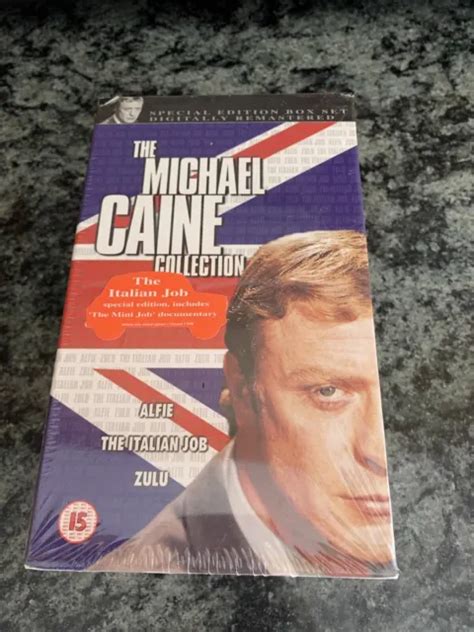 The Michael Caine Collection Vhs Video Tapes Zulu Alfie The Italian Job Picclick Uk