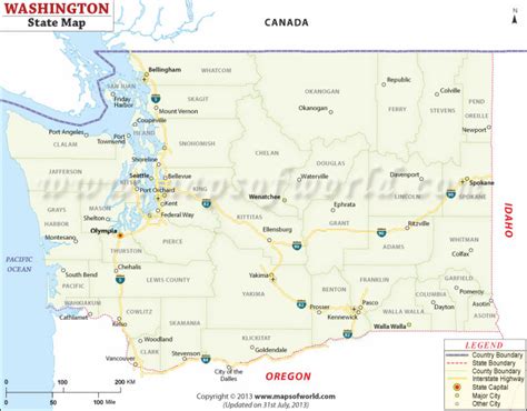 Washington State Airports Map Printable Map