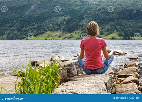 1436 Woman Relaxing Shore Lake Photos Free And Royalty Free Stock
