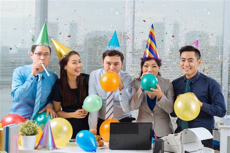 Celebration In The Office Stock Photo Image Of Colleague 44936924